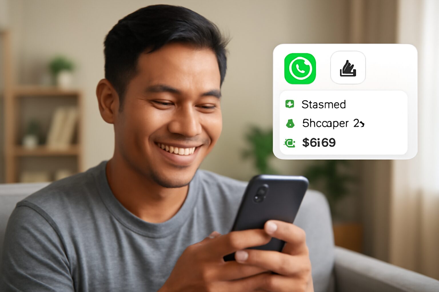Ilustrasi Chatbot WhatsApp Cerdas untuk Booking Servis Bengkel Mobil