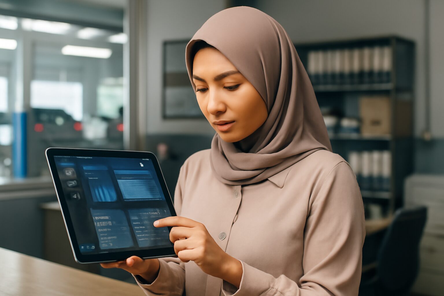 Ilustrasi Mengelola Arus Kas Bengkel Secara Real-time dengan AI