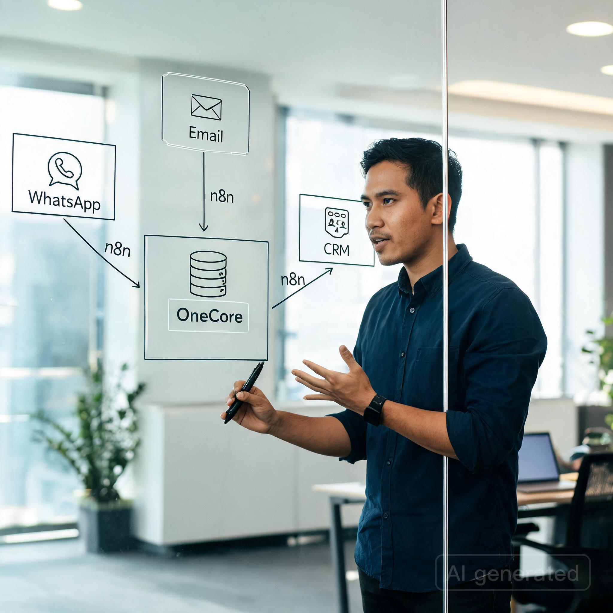 Ilustrasi Jasa Pembuatan AI WhatsApp Leads Generator untuk Sales B2B